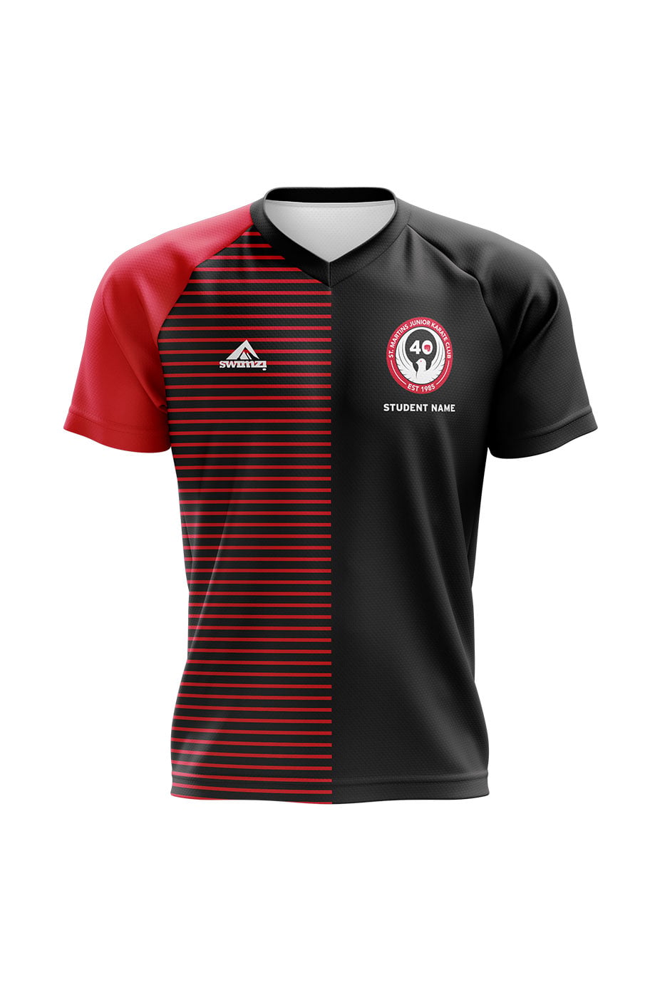 St Martins Karate Club Kids Unisex Club Shirt - V-Neck - Higher Grades image 0