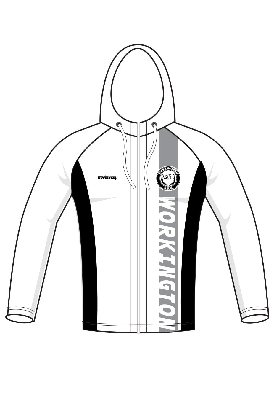 Workington ASC Kids Unisex Zipped Performance Hoodie image 0