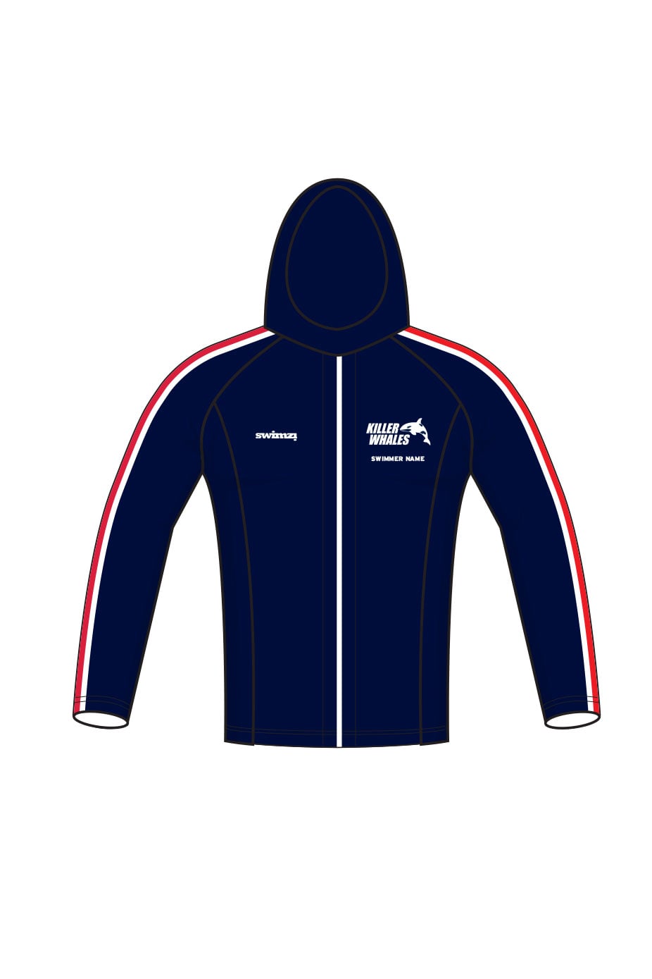 Killerwhales SC Kids Unisex Zipped Performance Hoodie image 0