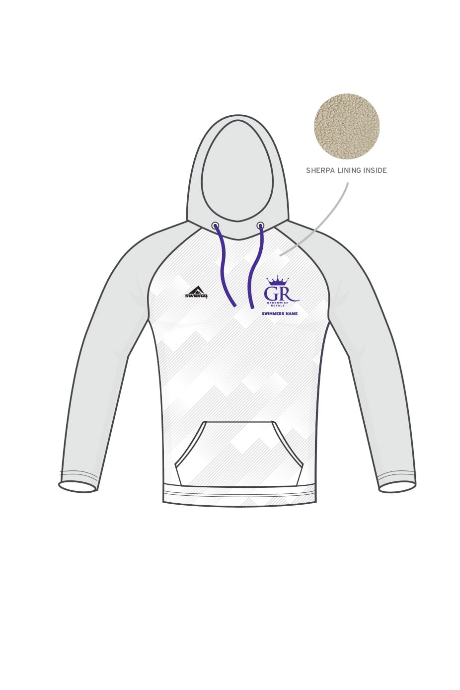Greenwich Royals SC Kids Unisex Winter Pullover Performance Hoodie image 0