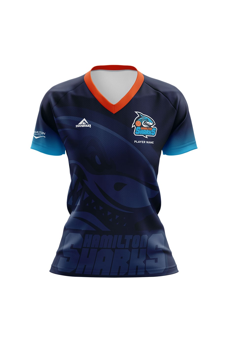 Hamilton Aquatics Kids Female Hamilton Sharks Club Shirt - V-Neck image 0
