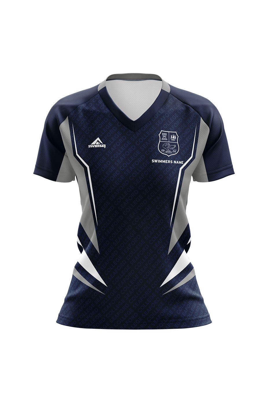 Schools Swimming Super League Kids Female Seaford College Club Shirt - V-Neck image 0