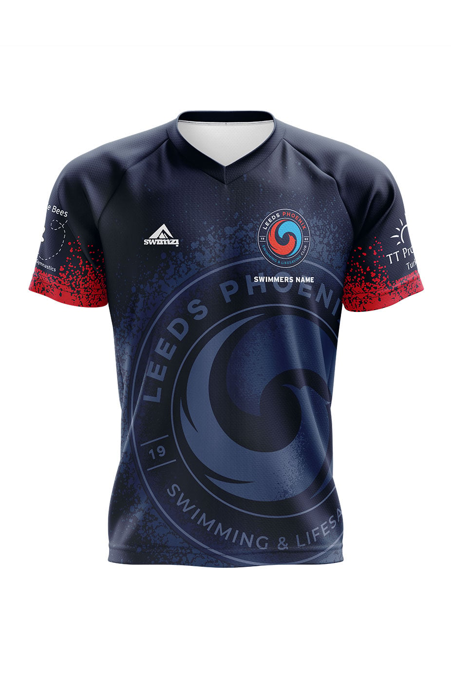Leeds Phoenix Swimming amp Lifesaving Club Kids Unisex Club Shirt - V-Neck image 0