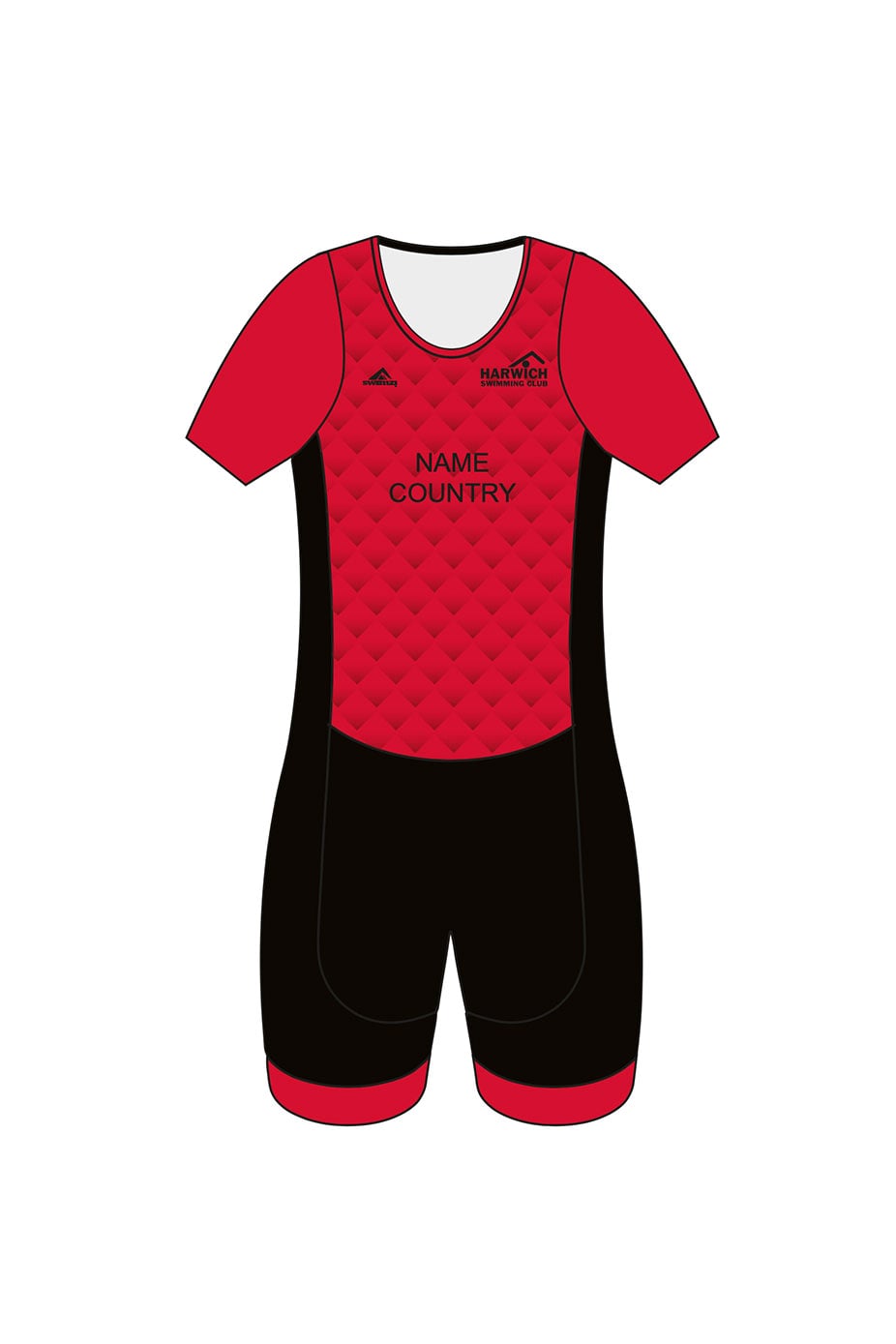 Harwich\, Dovercourt amp Parkeston Swimming Club Kids Unisex Tri Suit - Back Zip image 0