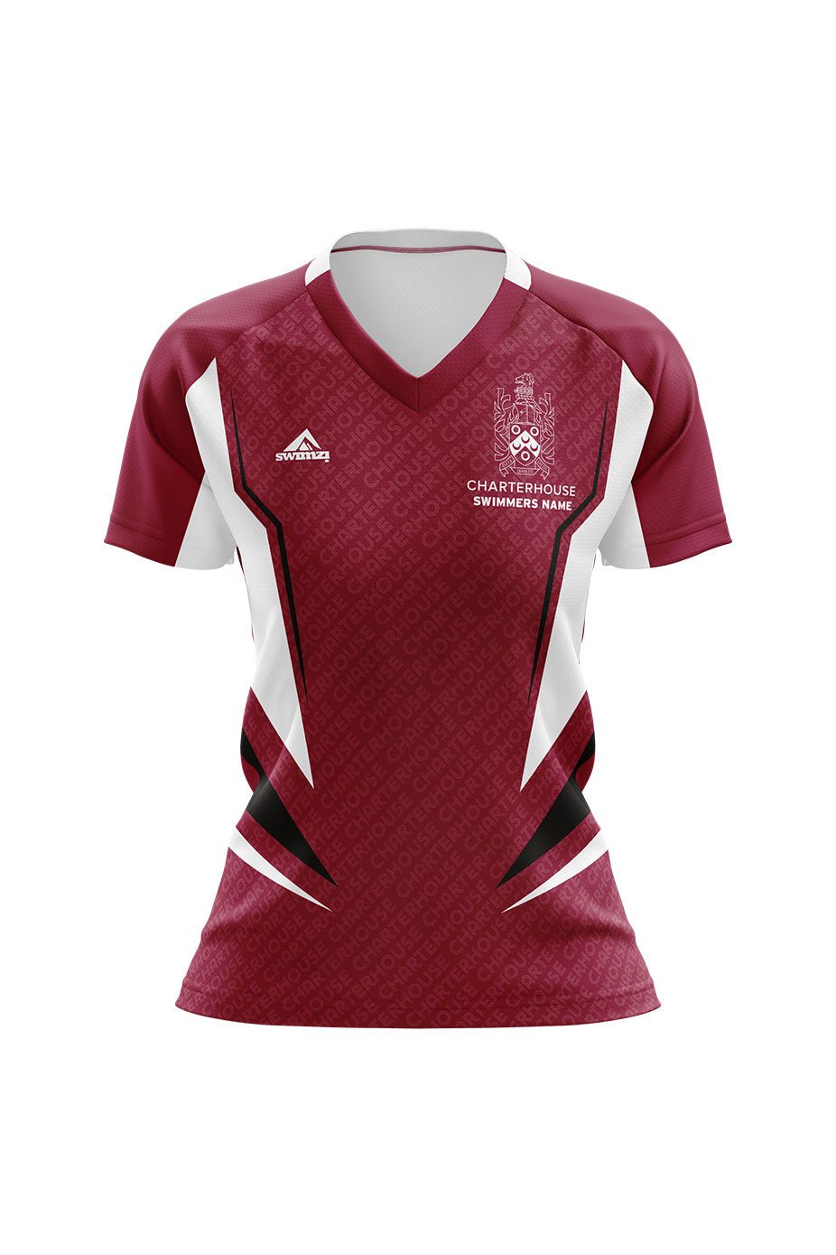 Schools Swimming Super League Kids Female Charterhouse Club Shirt - V-Neck image 0