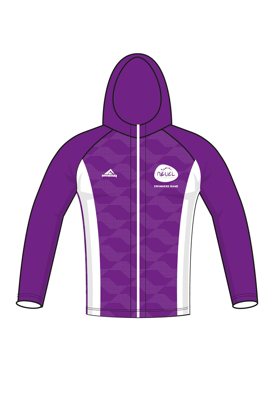 Newham amp University of East London Swimming Club Kids Unisex Zipped Performance Hoodie image 0