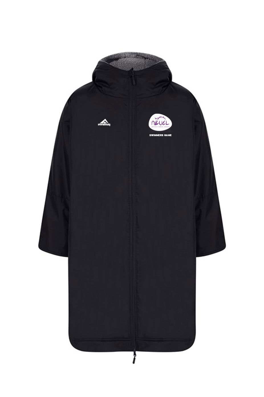 Newham & University of East London Swimming Club Adult Unisex Swimzi Team Robe - Black image 0
