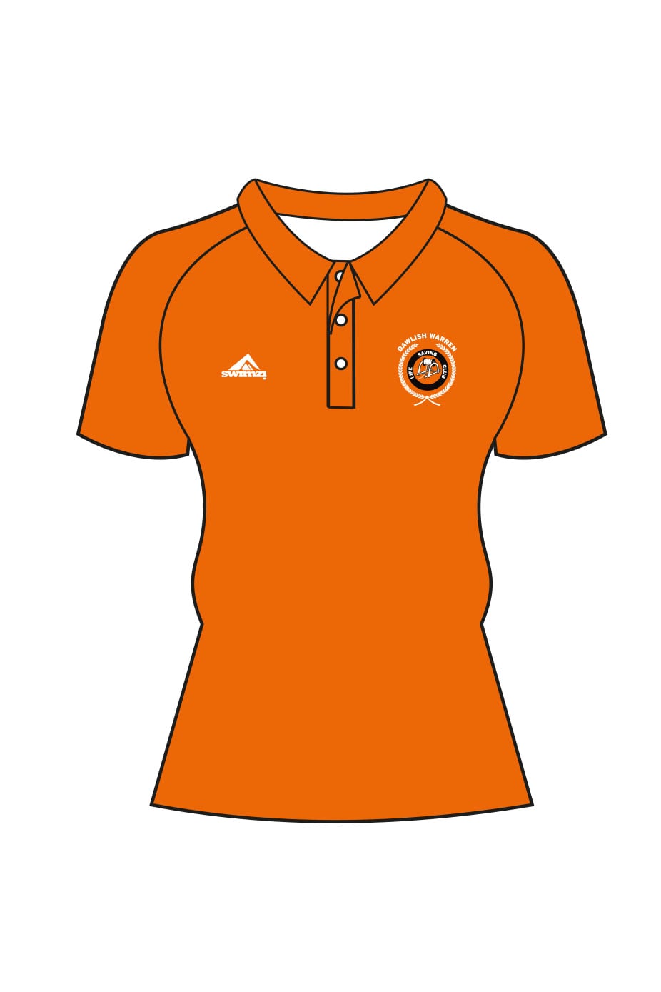 Dawlish Warren LSC Kids Female Surf Lifesaver Shirt - Polo Neck image 0