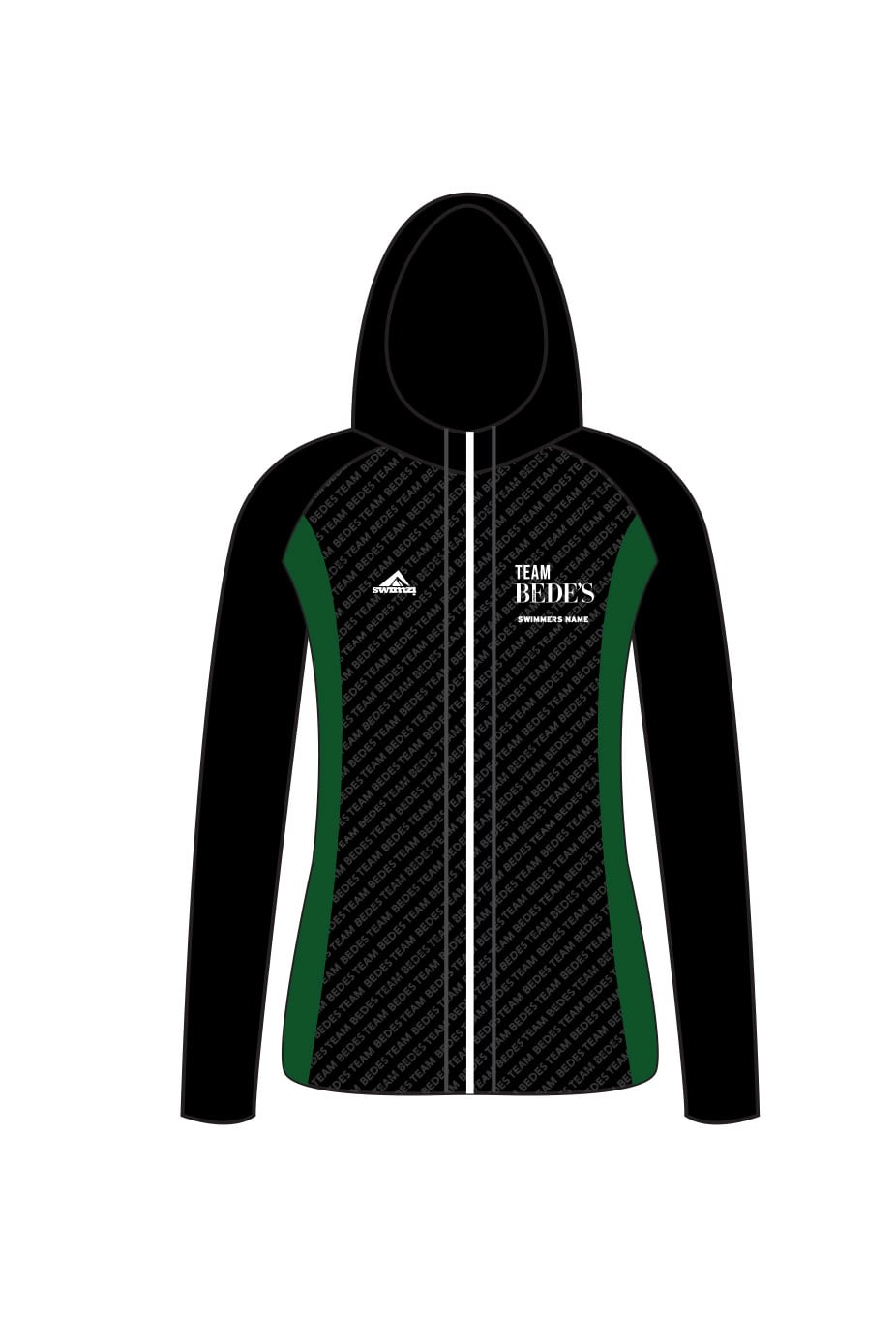 Schools Swimming Super League Kids Female Team Bede's Zipped Performance Hoodie image 0