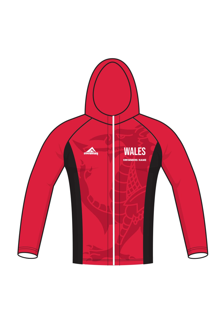 RLSS Wales Lifesaving Team Kids Unisex Zipped Performance Hoodie image 0