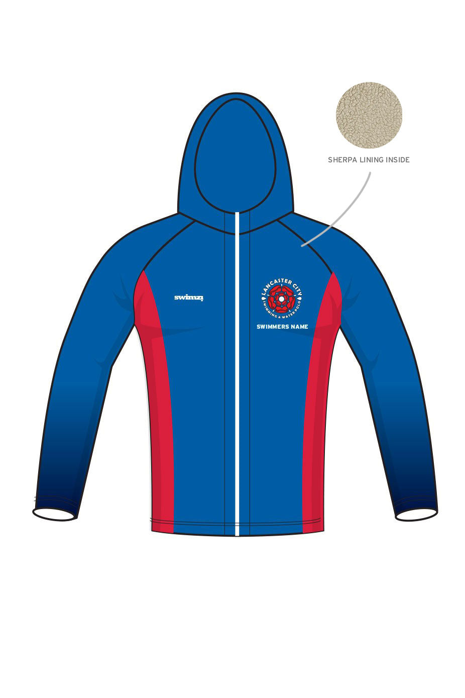 Lancaster City Swimming and Waterpolo Club Kids Unisex Winter Zipped Performance Hoodie image 0