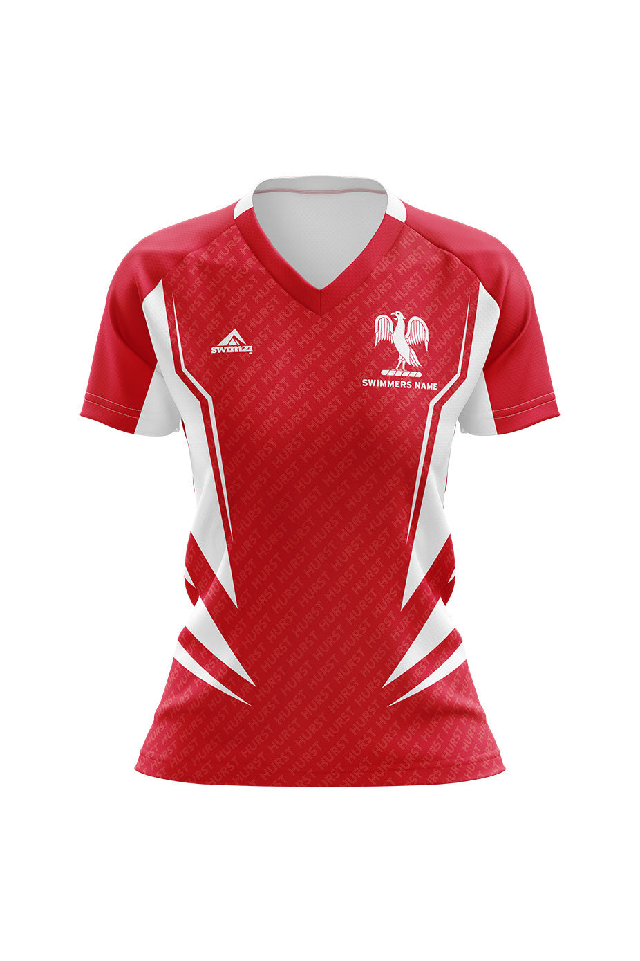 Schools Swimming Super League Kids Female Hurst College Club Shirt - V-Neck image 0