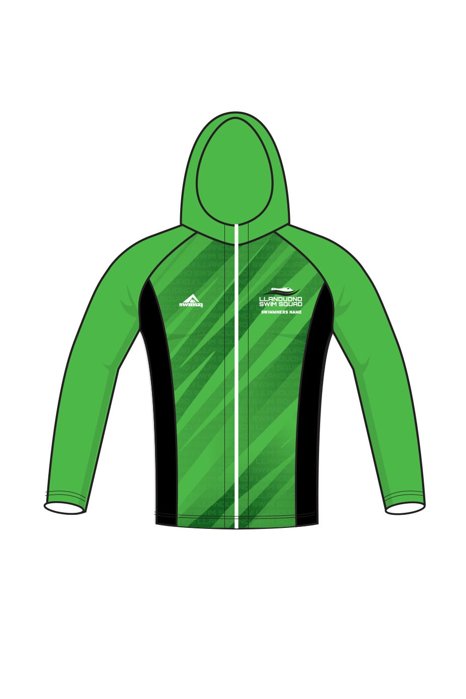 Llandudno Swim Squad Kids Unisex Zipped Performance Hoodie image 0