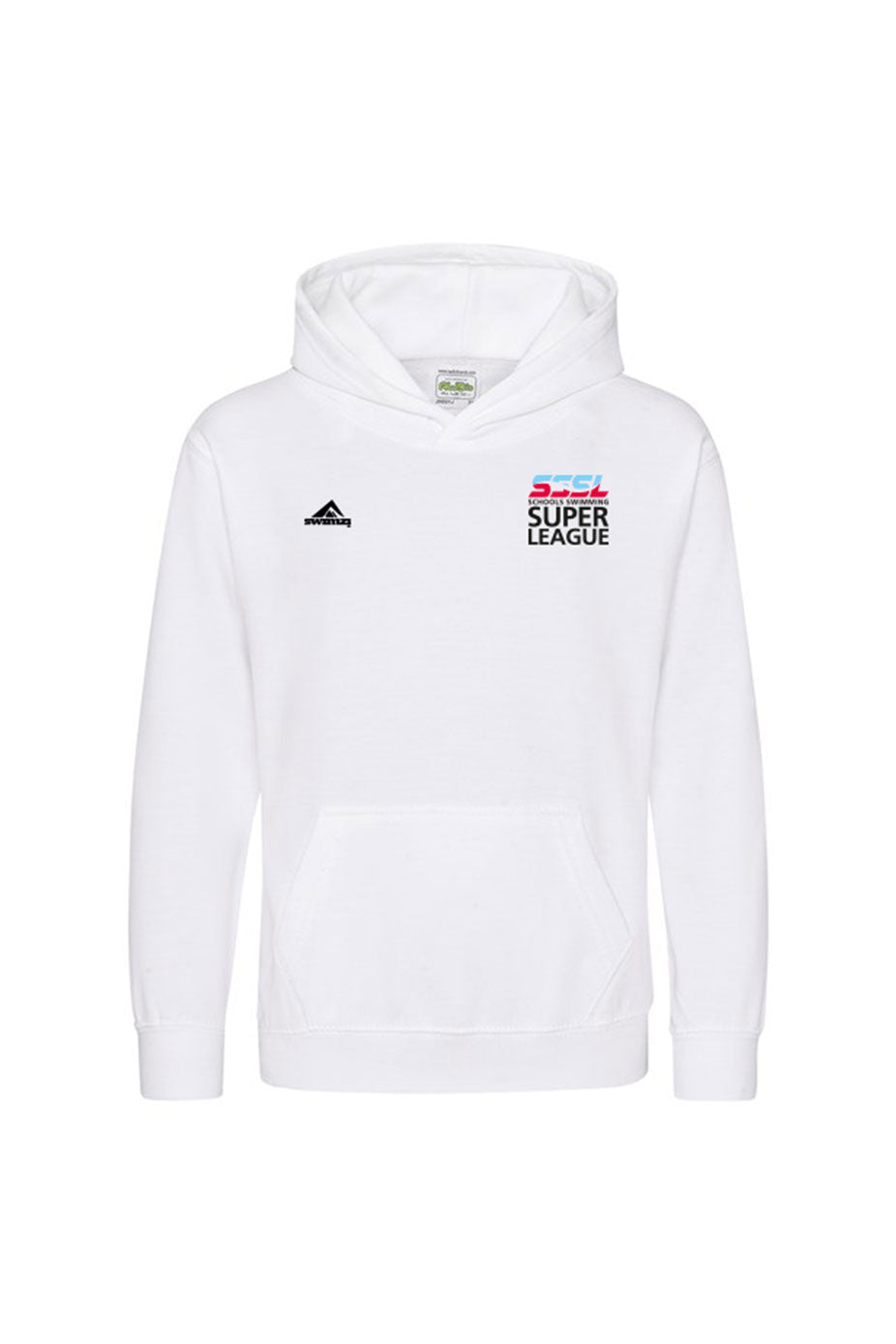 Schools Swimming Super League Adult Unisex SSSL Cotton Pullover Hoodie - White image 0