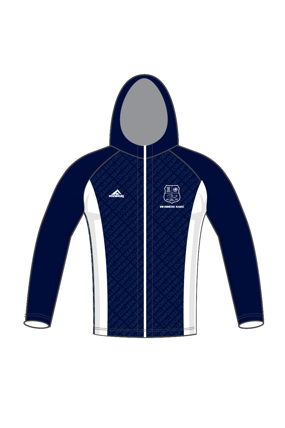 Schools Swimming Super League Kids Unisex Seaford College Zipped Performance Hoodie image 0