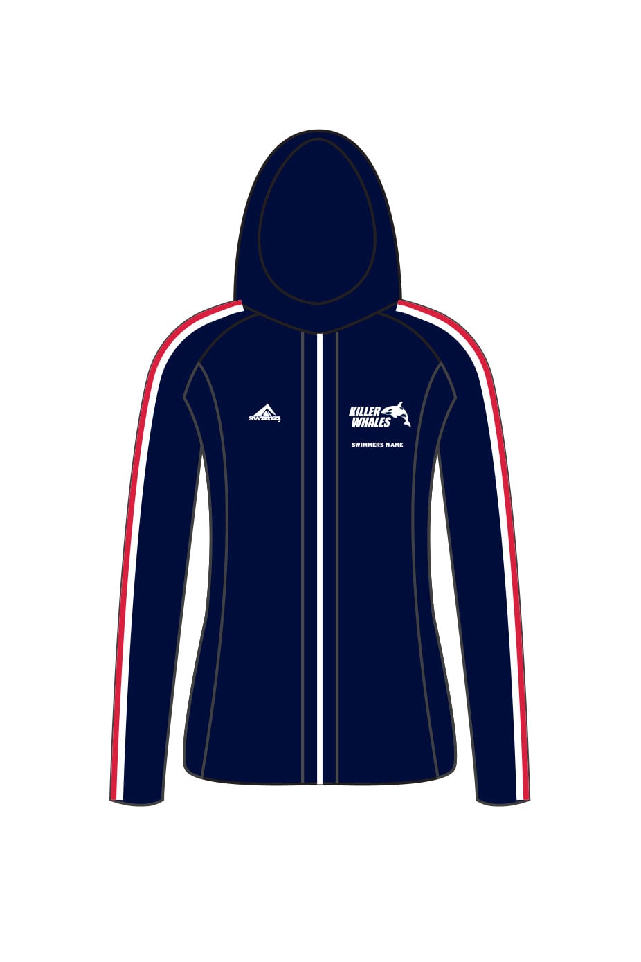 Killerwhales SC Kids Female Zipped Performance Hoodie image 0