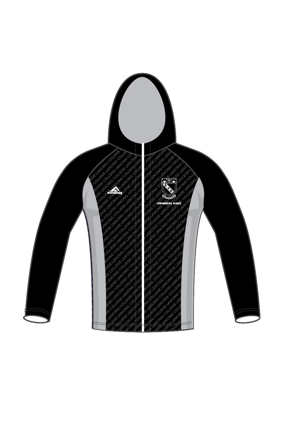 Schools Swimming Super League Kids Unisex Lancing College Zipped Performance Hoodie image 0