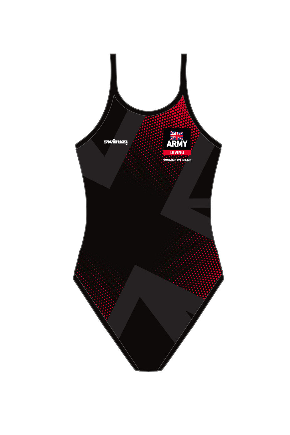 Army Swimming & Triathlon Adult Female Diving Thinstrap Swimsuit image 3