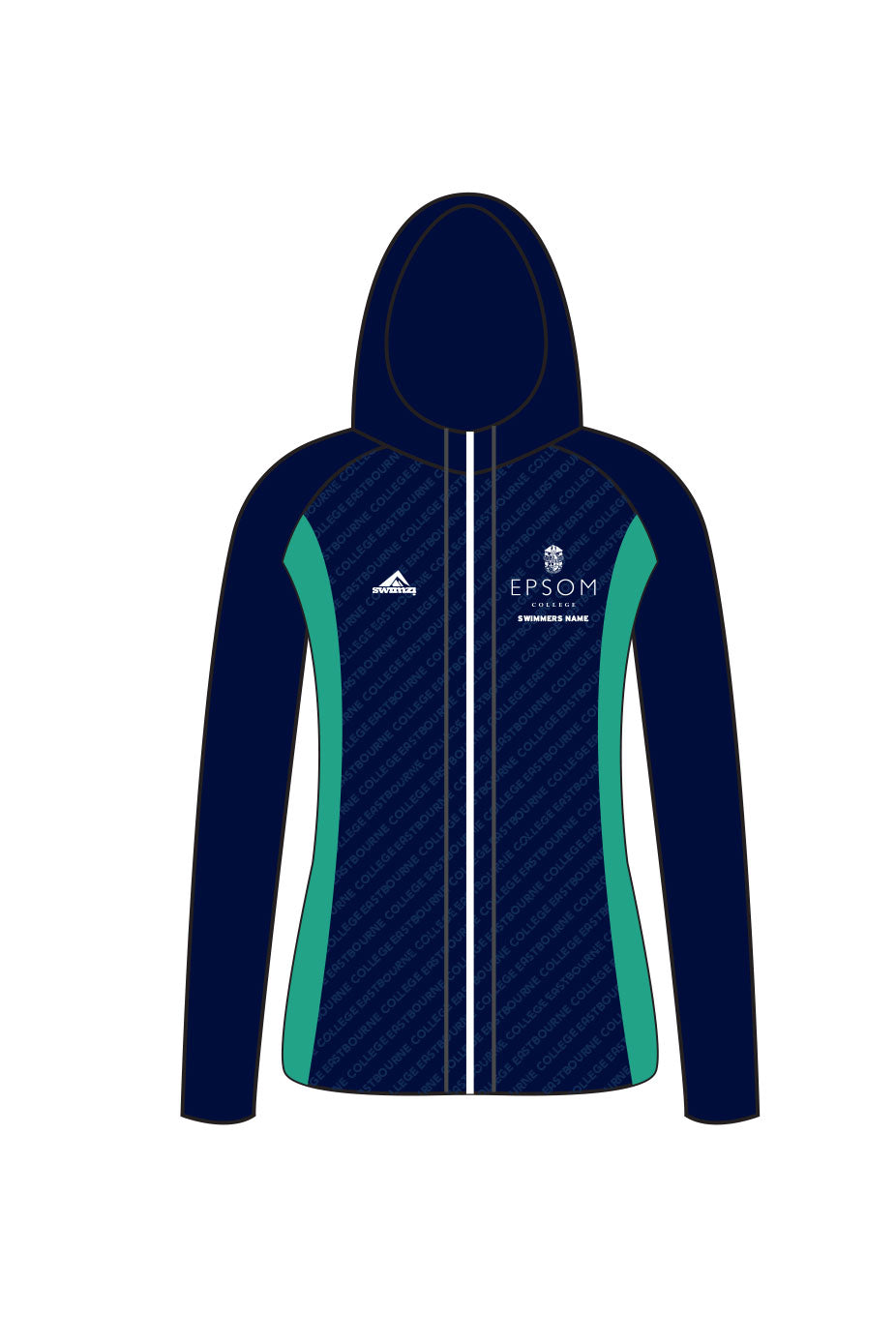 Schools Swimming Super League Kids Female Epsom College Zipped Performance Hoodie image 0