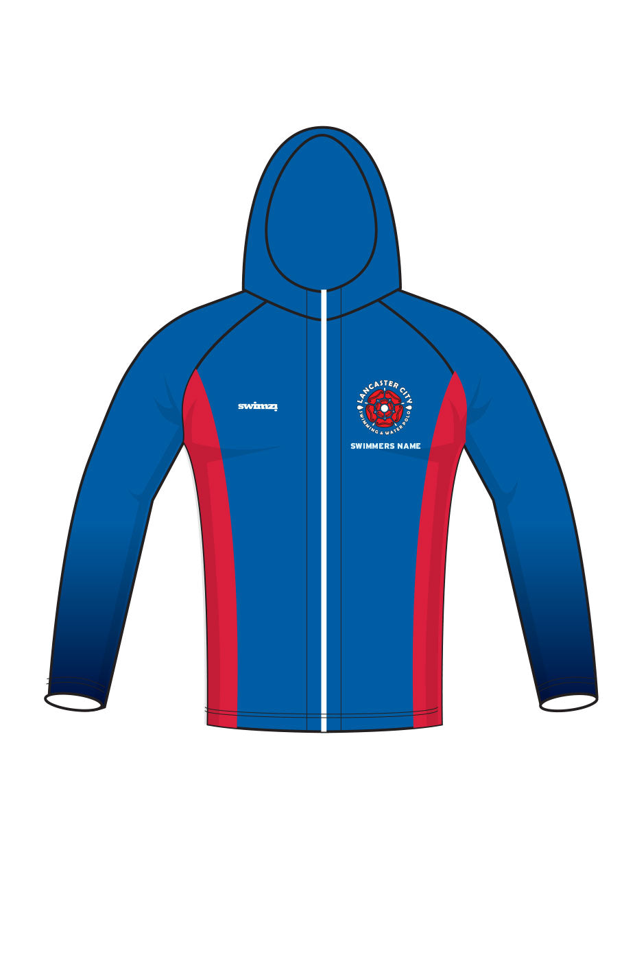 Lancaster City Swimming and Waterpolo Club Kids Unisex Zipped Performance Hoodie image 0