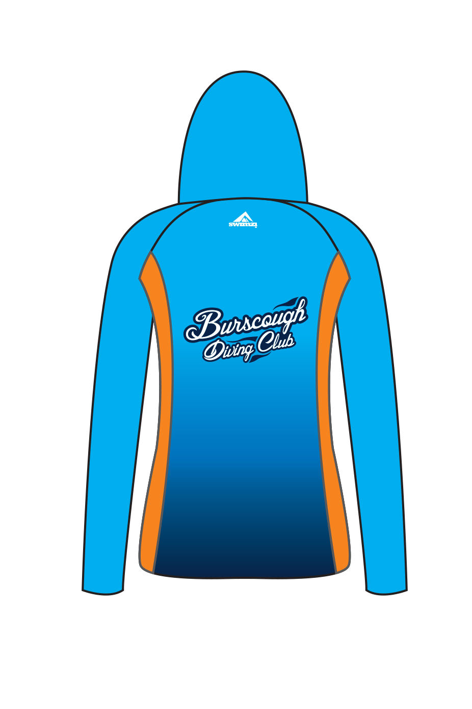 Burscough Diving Club Kids Female Zipped Performance Hoodie