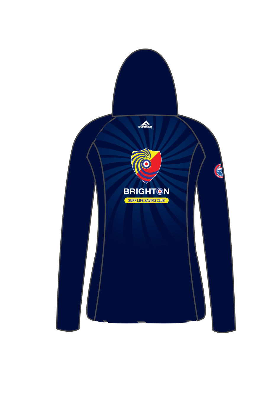 Brighton SLSC Kids Female Zipped Performance Hoodie