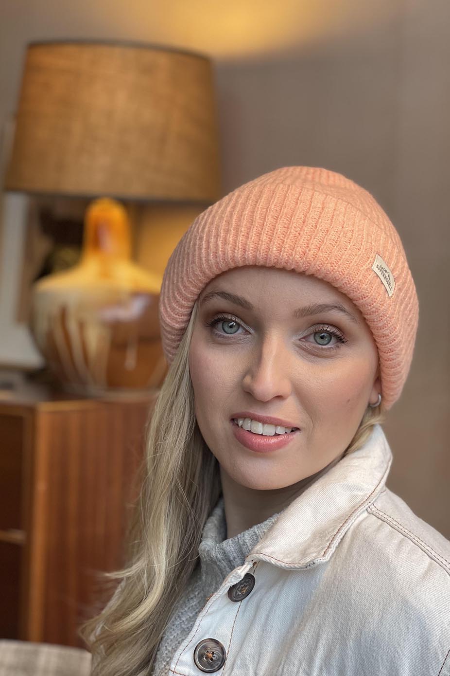 Coral Ladies Fashion Beanie Hat