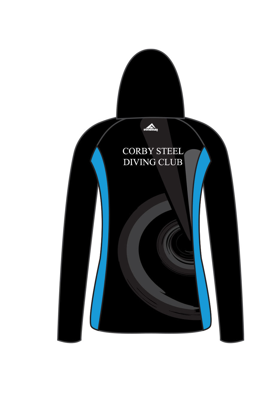 Corby Steel Diving Club Kids Female Zipped Performance Hoodie
