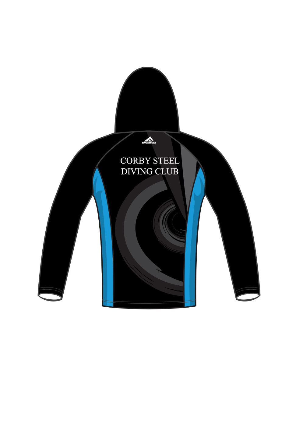Corby Steel Diving Club Kids Unisex Zipped Performance Hoodie