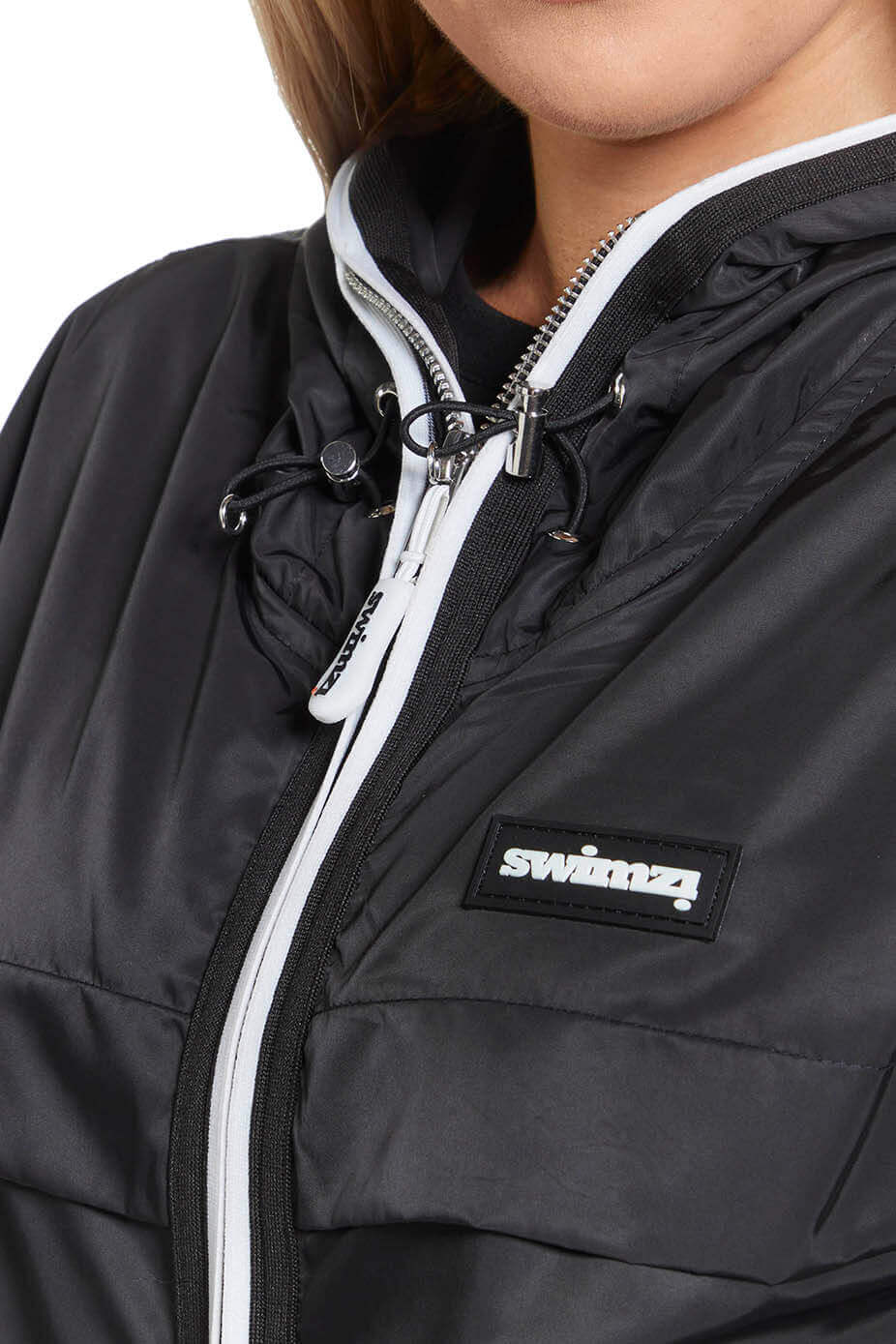 Swimzi Black and White Urban Shell Zipper