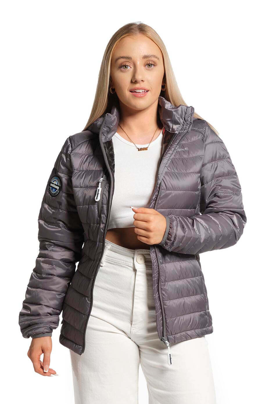 Swimzi Hooded Adventurer Carbon Silver Jacket – Ladies