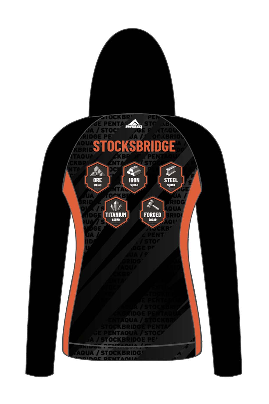 Stocksbridge Pentaqua SC Kids Female Zipped Performance Hoodie