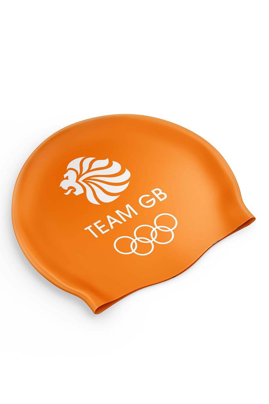 Team GB Fluorescent Orange Swim Cap