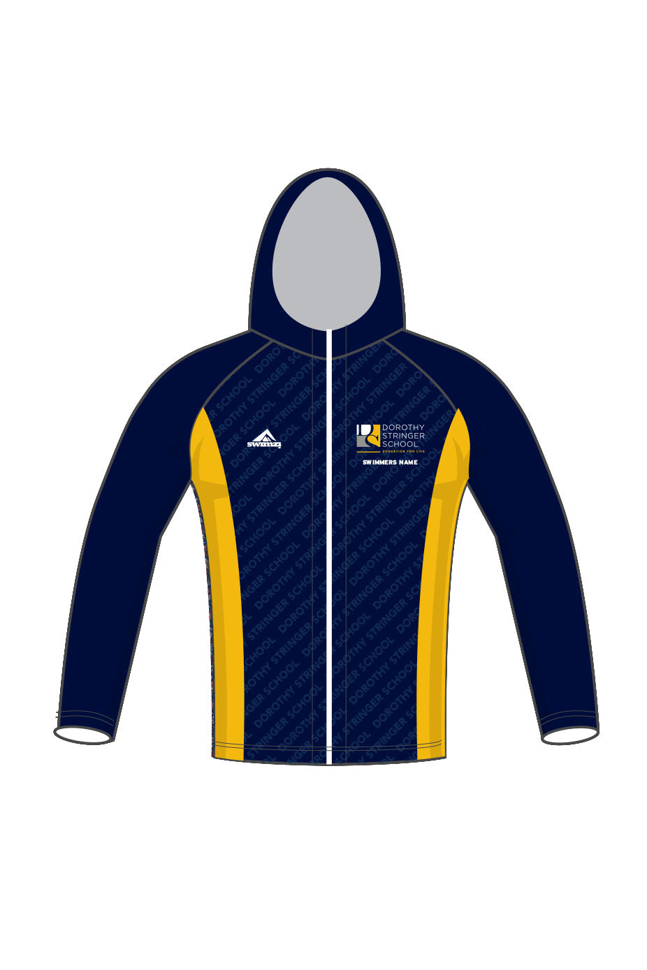 Schools Swimming Super League Kids Unisex Dorothy Stringer School Zipped Performance Hoodie image 0