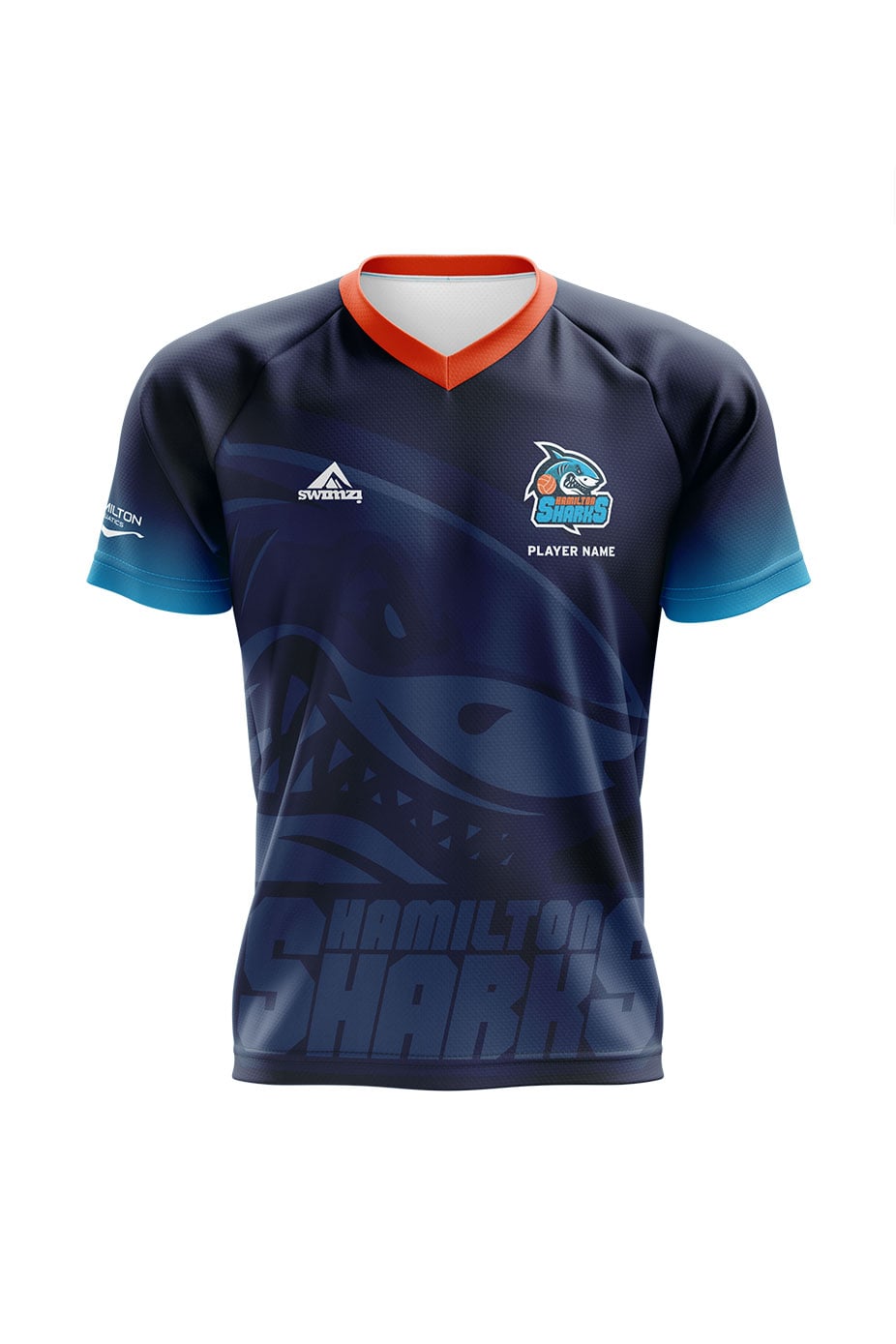 Hamilton Aquatics Kids Unisex Hamilton Sharks Club Shirt - V-Neck image 0