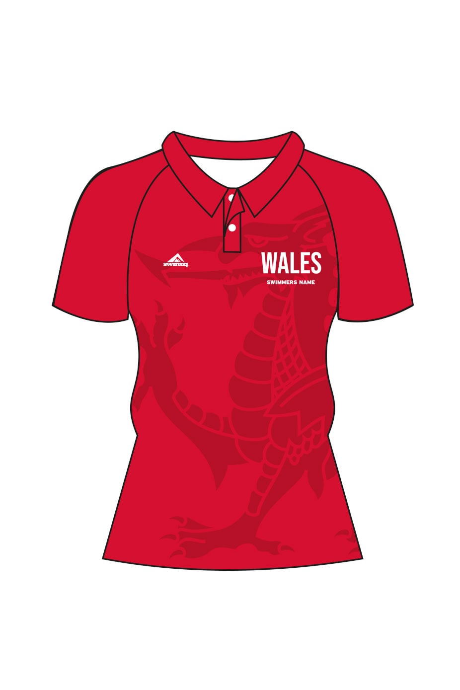 RLSS Wales Lifesaving Team Kids Female Club Shirt - Polo Neck image 0