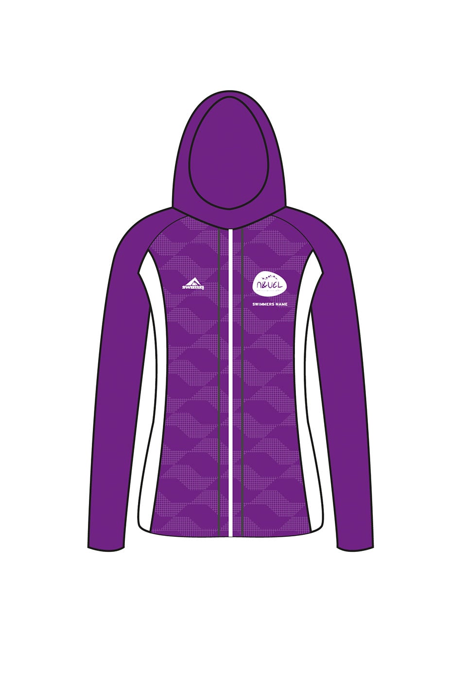 Newham amp University of East London Swimming Club Kids Female Zipped Performance Hoodie image 0