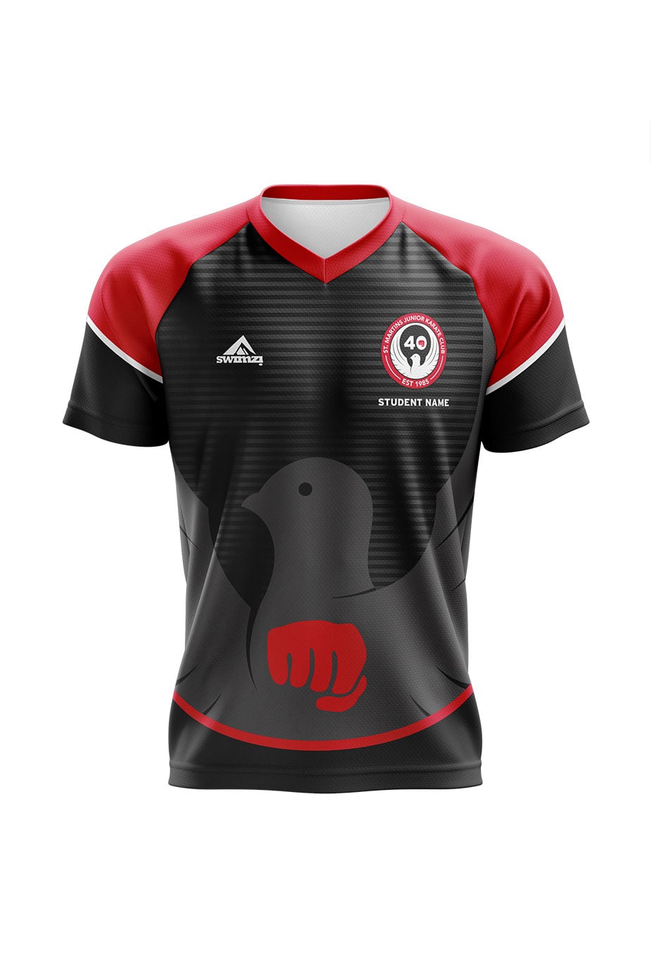 St Martins Karate Club Kids Unisex Club Shirt - V-Neck - Lower Grades image 0