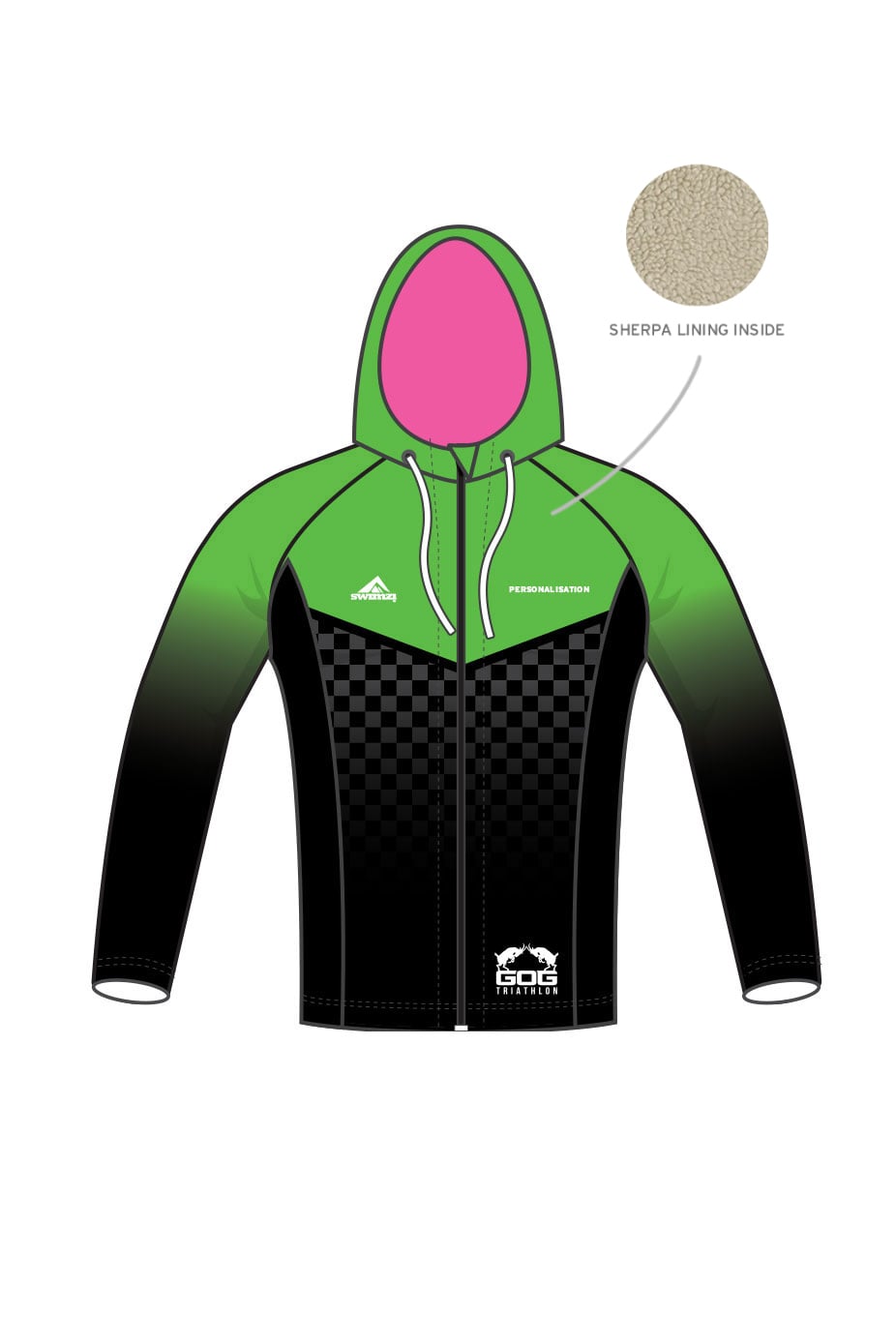 GOG Triathlon Club Kids Unisex Winter Zipped Performance Hoodie image 0