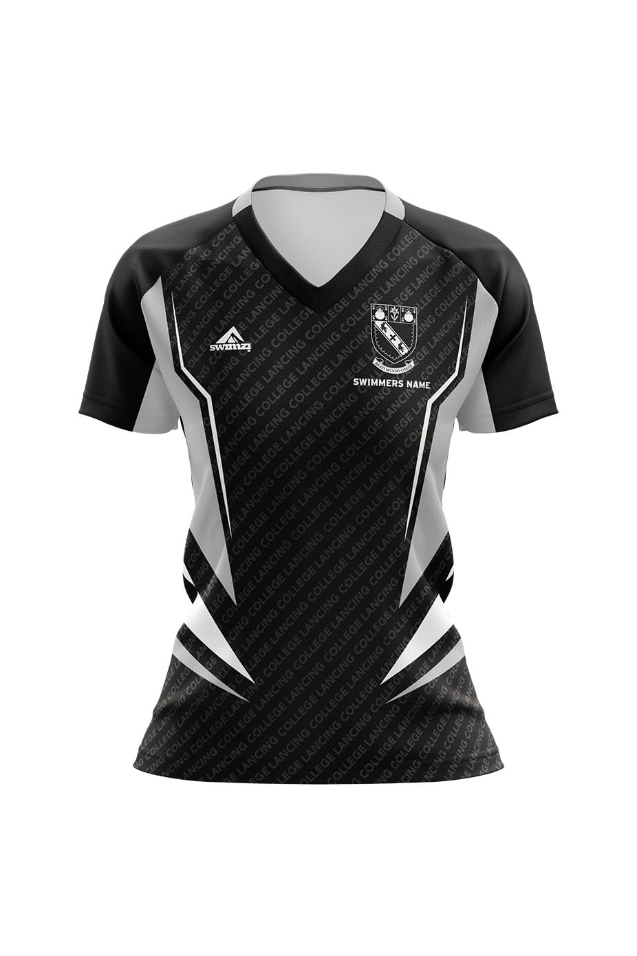 Schools Swimming Super League Kids Female Lancing College Club Shirt - V-Neck image 0