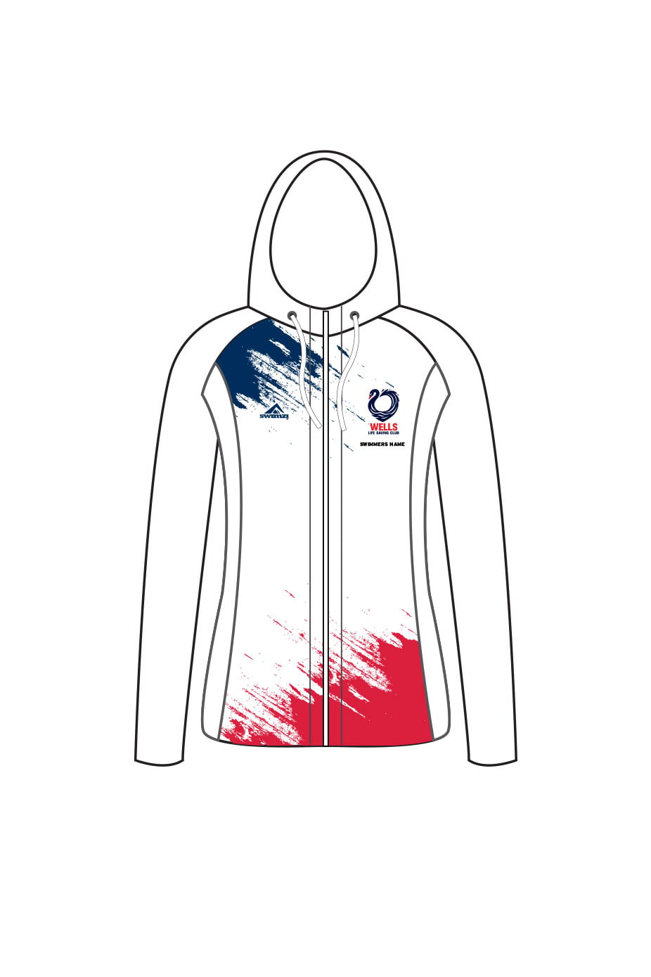 Wells Lifesaving Club Kids Female Zipped Performance Hoodie image 0