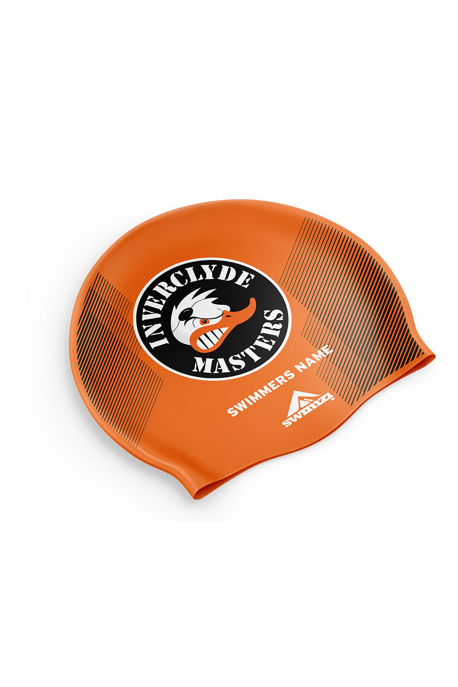Unisex Club Swim Cap - Silicone Suede - Orange image 0