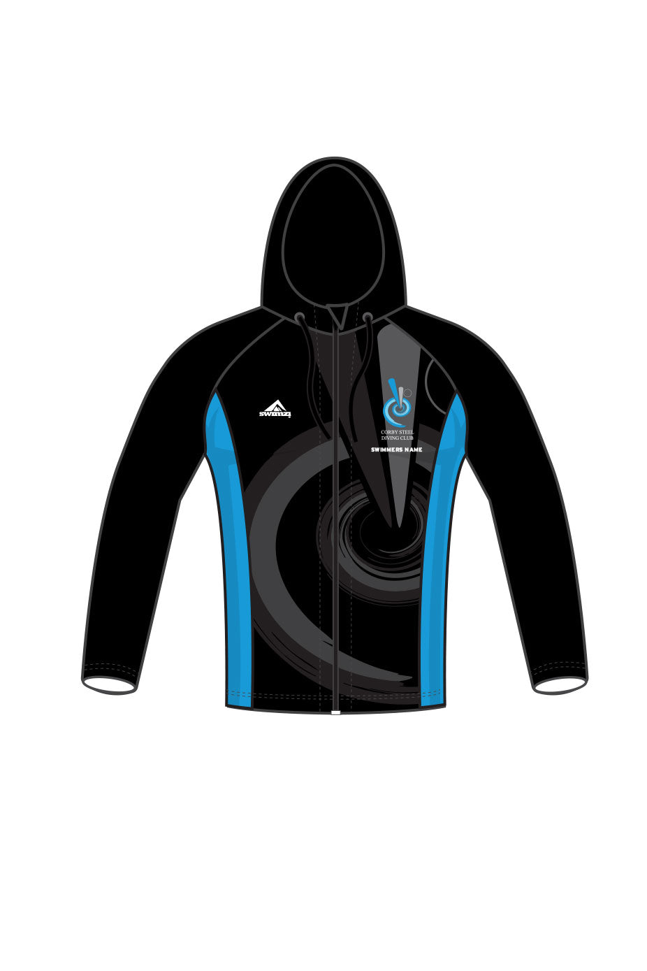 Corby Steel Diving Club Adult Unisex Zipped Performance Hoodie image 0