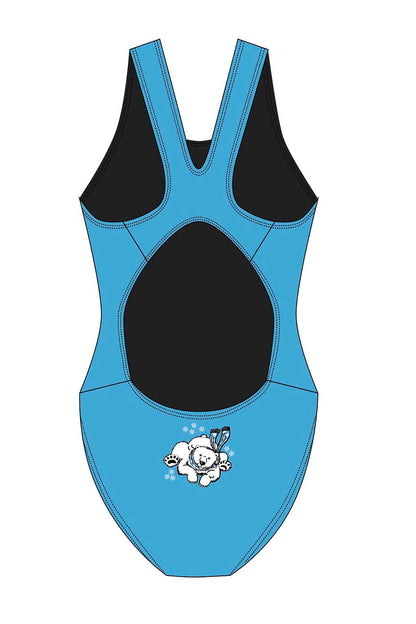 Polar Bear Challenge Adult Female Polar Bear Broadstrap Swimsuit - Blue image 1