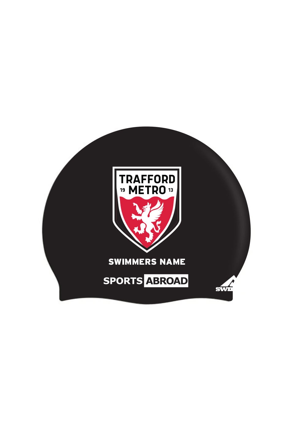 Children's Club Swim Cap - Silicone - Black image 0