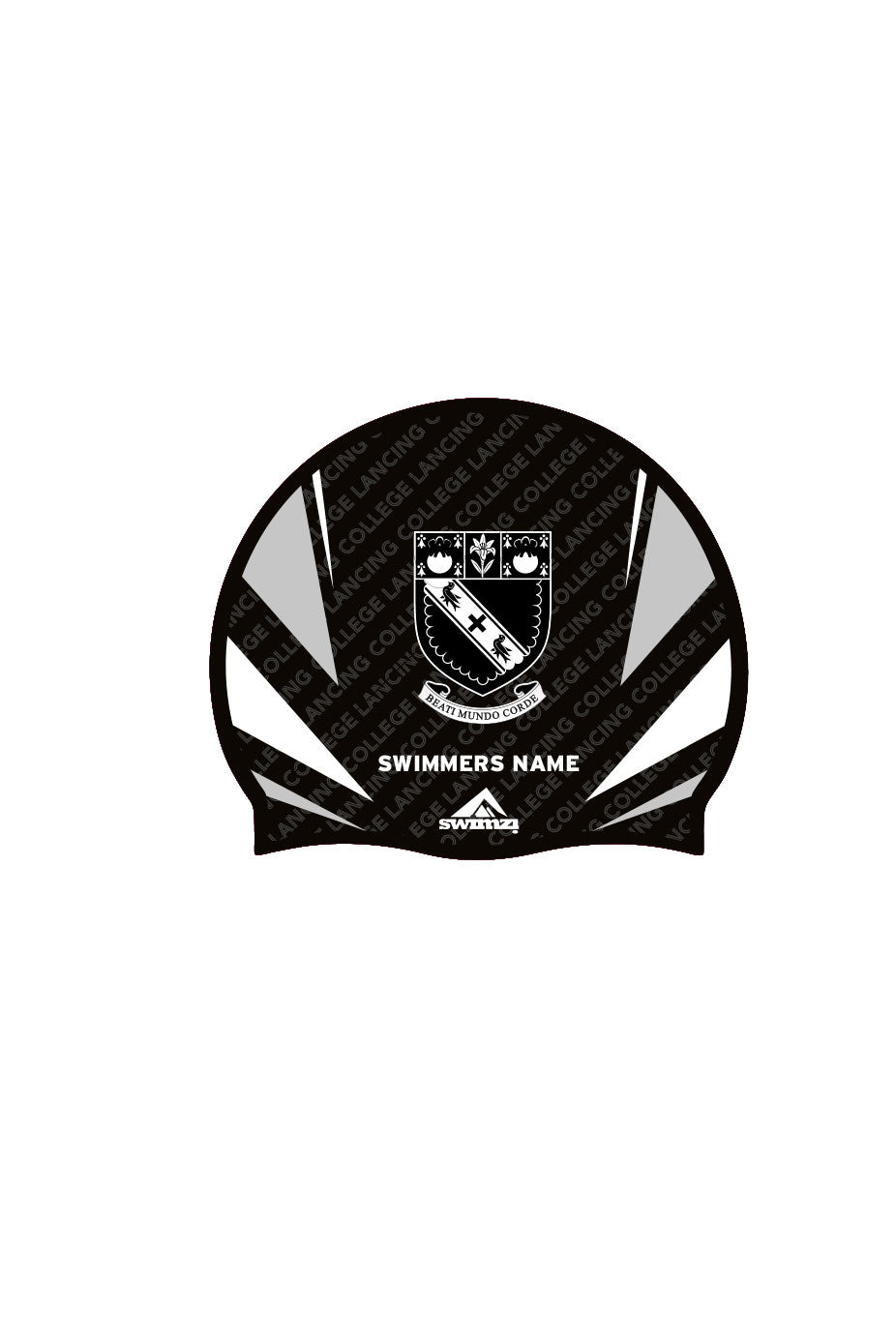Unisex Lancing College Swim Cap - Silicone Suede image 0