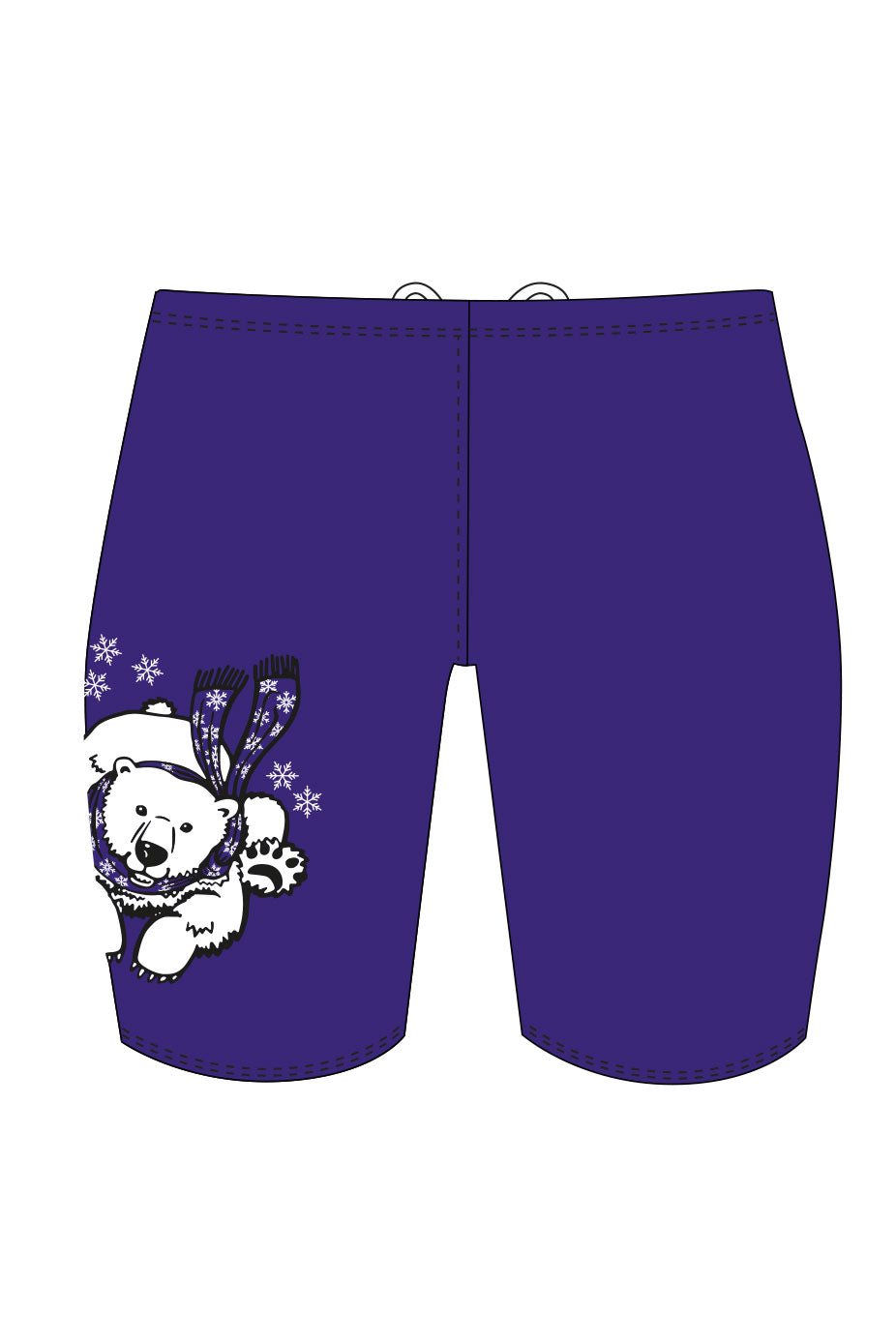 Polar Bear Challenge Adult Male Polar Bear Jammers - Purple image 1