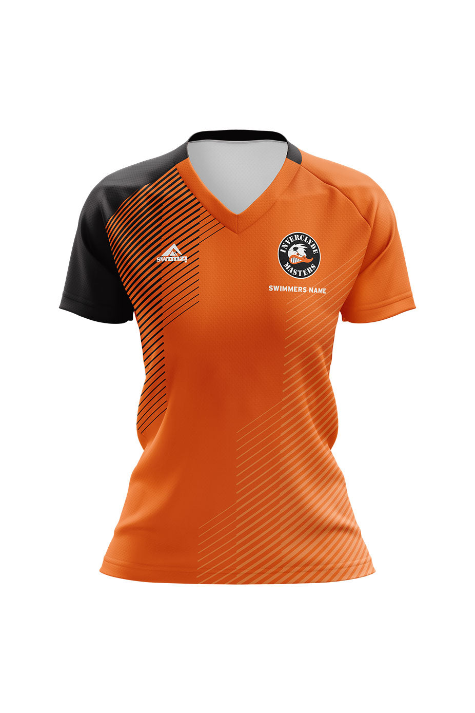 Inverclyde Masters SC Adult Female Club Shirt - V-Neck - Orange image 0