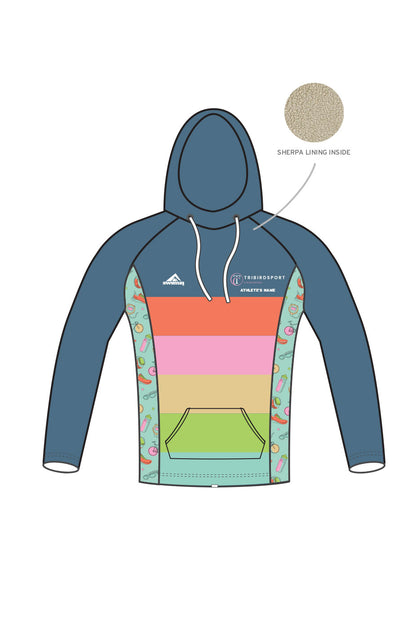 Tribirdsport Coaching Adult Unisex Winter Pullover Performance Hoodie - Blue image 0