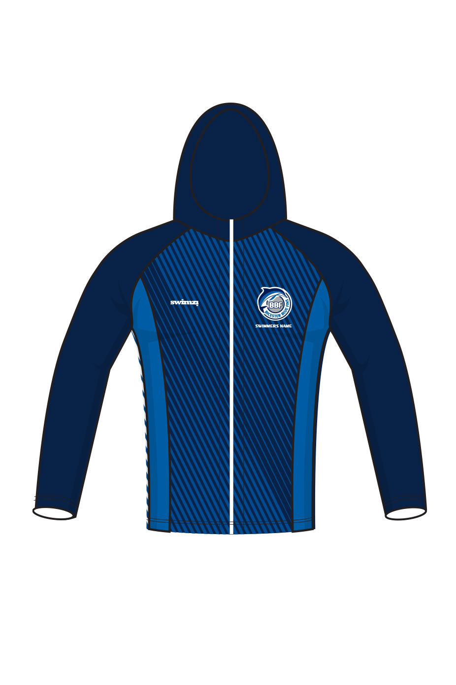 Bicester Blue Fins SC Adult Unisex Zipped Performance Hoodie image 0